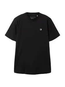 TOM TAILOR DENIM Tričko  čierna / biela