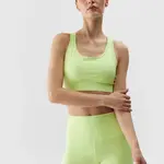 Women's Sports Bra with Low Support Made of 4F Recycled Materials - Lime