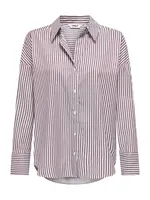 ONLY Blúzka 'ONLOregon'  vínovo červená / biela