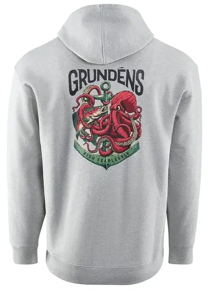 Grundéns mikina displacement dwr hoodie octo-trout athletic heather - l