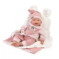 Guca 10261 Olívia - zátěžová realistická panenka s měkkým látkovým tělem - 42 cm