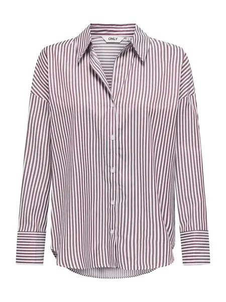 ONLY Blúzka 'ONLOregon'  vínovo červená / biela