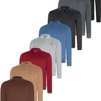 SET OF EIGHT V4007 DEWBERRY MEN'S SWEATSHIRT-BLACK-NAVY-ANTHRACITE-BURGUNDY-GREY-INDIGO-COFFEE-CAMEL