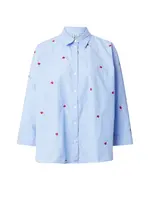 ONLY Blúzka 'ONLNew Lina Grace'  svetlomodrá / červená / biela