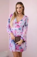 Vzdušné šaty s květinovým motivem modré barvy