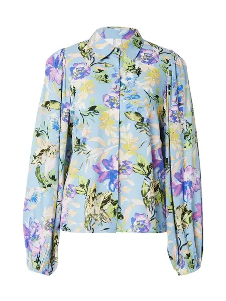 YAS Blúzka 'YASAsina'  svetlomodrá / žltá / svetlozelená / fialová