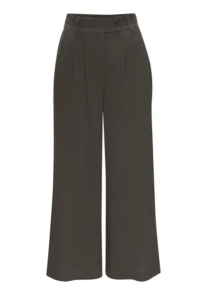 LASCANA Plisované nohavice  kaki