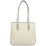 Moderní dámská kabelka na rameno Delami Glimmer,  světle krémová