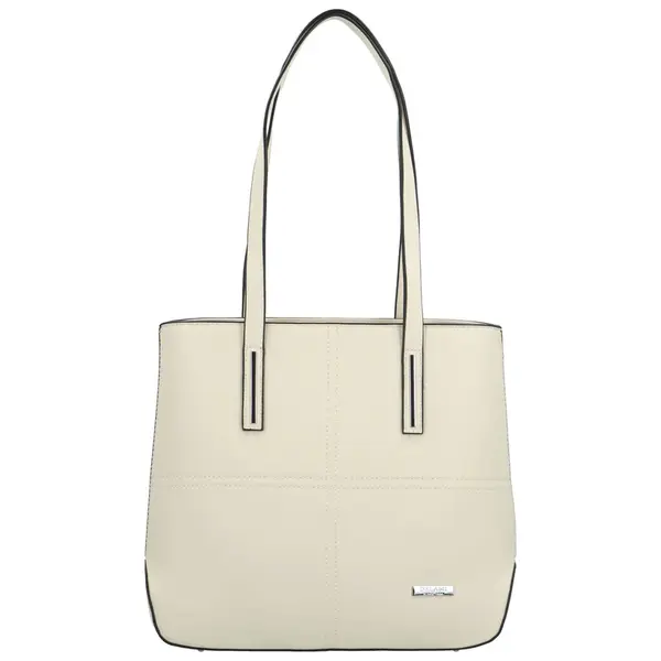 Moderní dámská kabelka na rameno Delami Glimmer,  světle krémová