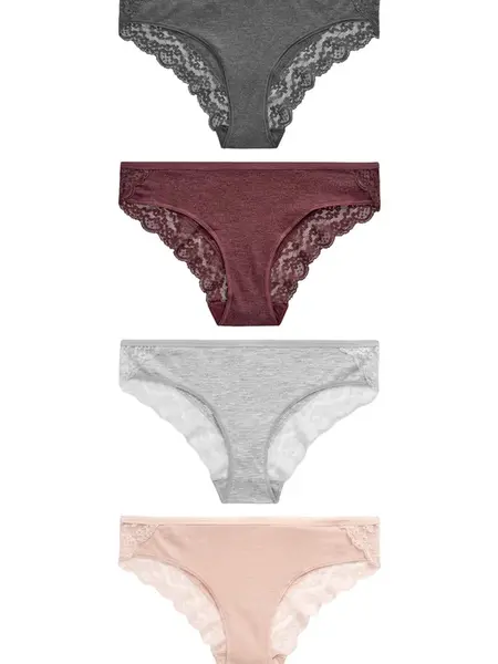 Next Nohavičky  sivá / ružová / bordová