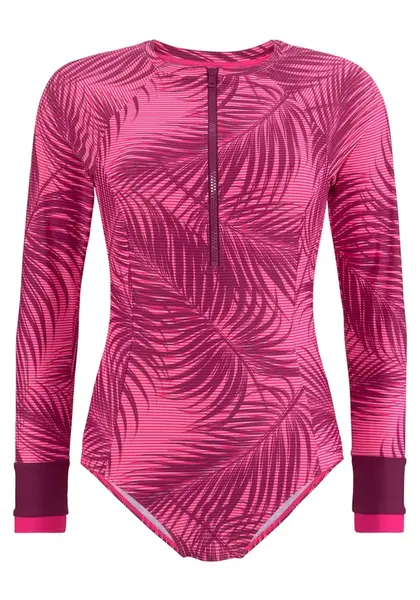 LASCANA ACTIVE Športové jednodielne plavky  ružová / bordová