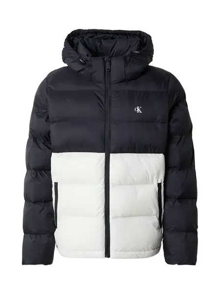 Calvin Klein Jeans Zimná bunda  čierna / biela