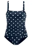 LASCANA Jednodielne plavky  námornícka modrá / biela