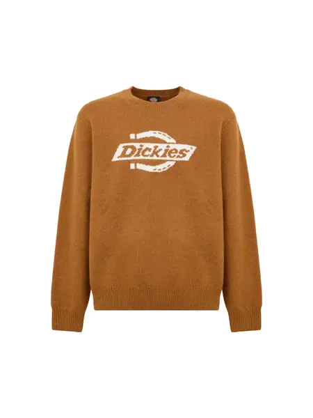 DICKIES Sveter 'Ruston'  karamelová / biela