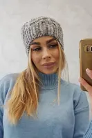 marka niezdefiniowana Fleecová čepice Adela K282 světle šedá+fialová