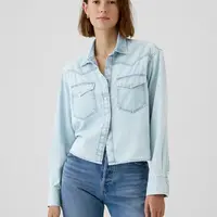 GAP Džínová košile Cropped Western - Dámské