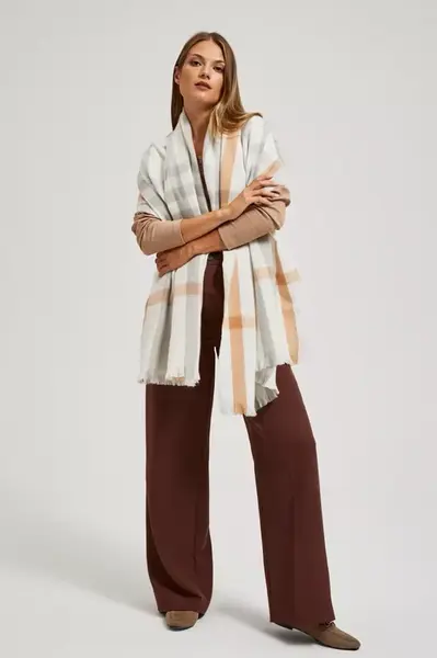 Marisse Pearl Checkered Scarf