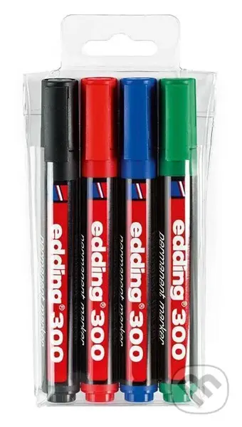 Edding Popisovač permanentní 300 - sada 4 ks
