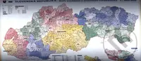 Slovensko - administratívna mapa 1:460 000 (Nástenná mapa)