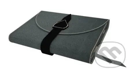 Variabilný obal na knihu z pravej kože so sponou (Šedá)