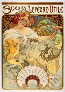 Alfonz Mucha: Sušienky Lefèvre-Utile - Alfonz Mucha - puzzle z kategorie Umělecké