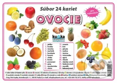 Súbor 24 kariet - Ovocie - kniha z kategorie Učebnice a slovníky