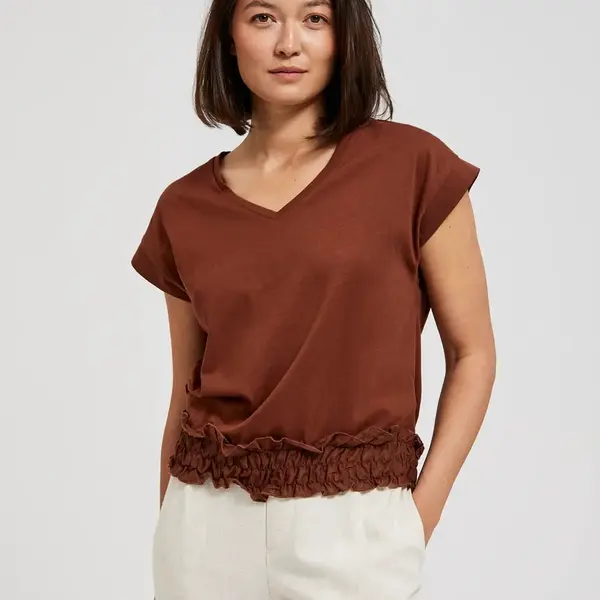 Marisse Women's Blouse L-Ts-4413 D.Brown