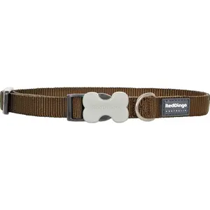 Nylonový obojok Red dingo classic hnedý, Veľkosť: XS