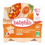BABYBIO Menu zelenina s kuracím mäsom a ryžou (260 g)