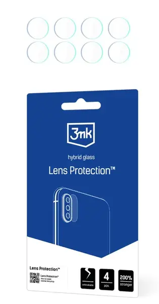 Ochrana kamery 3mk Lens Protection pro Xiaomi Redmi 15C (4ks)