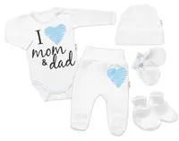 Baby Nellys Súpravička do pôrodnice I love mom & dad, kluk