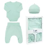 3-dielna dojčenská súpravička do pôrodnice New Baby I AM mätová 62 (3-6m), 20C49088