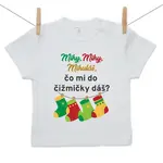 Boodyy Tričko s krátkym rukávom Miky,Miky, Mikuláš, čo mi do čižmičky dáš? 140 (9-10 rokov)