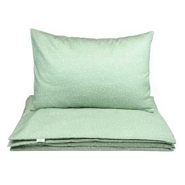 Obliečky do postieľky - mentolová bodka