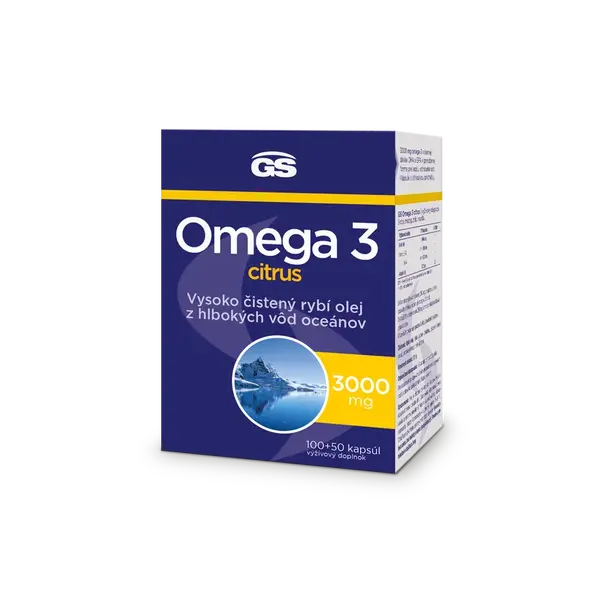 GS Omega 3 citrus, 100+50 kapsúl
