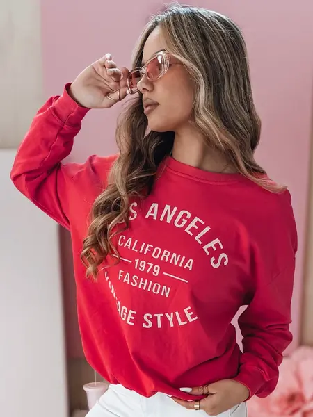 Bluza damska one size oversize KALISTYLE koralowy Dstreet