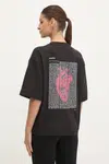 Bavlněné tričko EA7 Emporio Armani černá barva, AF13243.7X000036