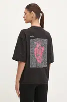 Bavlněné tričko EA7 Emporio Armani černá barva, AF13243.7X000036