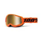 Motokrosové brýle 100% Strata 2 New Mirror Oranžové, zlaté plexi