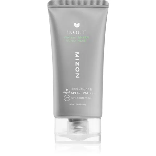 Mizon Inout Watery Sheer Sunscreen lehký ochranný krém na obličej s hydratačním účinkem SPF 50+ 50 ml