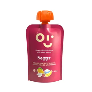 Beggs BIO Kapsička dětská rýže, jogurt, banán, mango, maliny 6m+ 120 g