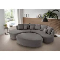 Livetastic SEDACÍ SOUPRAVA, textil, šedá