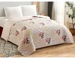 Přehoz postele Fiori 220x240 cm, květinový růžový