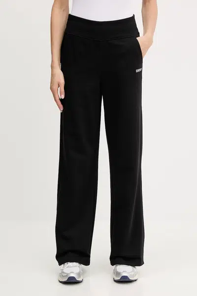 Tepláky Dkny dámské, černá barva, DP5P3601