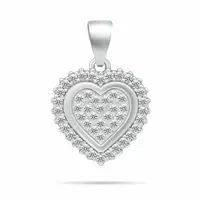 Brilio Silver Oslnivý stříbrný přívěsek se zirkony Srdce PEN06