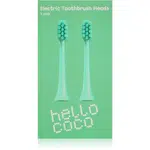 Hello Coco Electric Toothbrush Heads Green náhradní hlavice pro zubní kartáček 2 ks