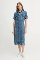 Džínové šaty Tommy Hilfiger modrá barva, midi, WW0WW46638