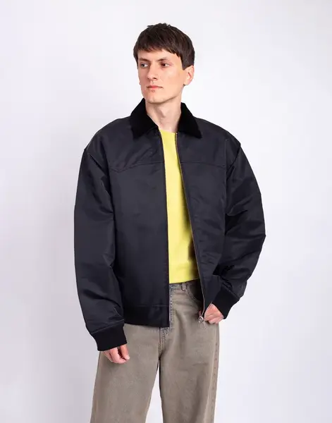 Carhartt WIP Santa Fe Alumni Jacket Black/Scarlet S