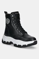 Nízké kozačky Guess BENZON dámské, černá barva, na platformě, FLFBNZ ELE12