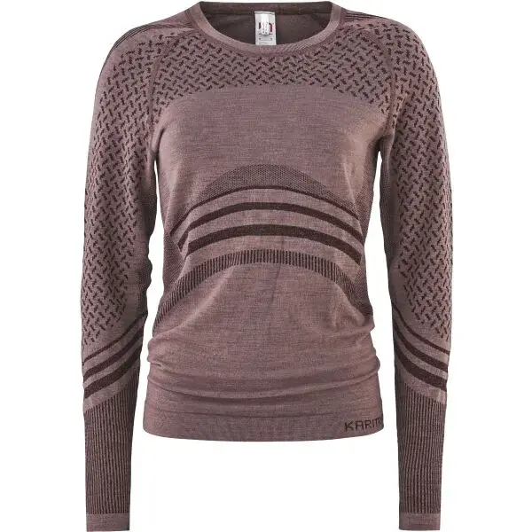 KARI TRAA OLINE Dámské funkční Merino triko, růžová, velikost